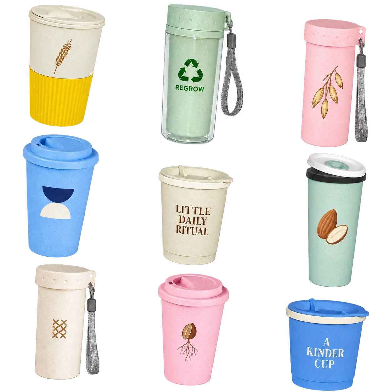 Custom Wheat Fiber Mug Printing