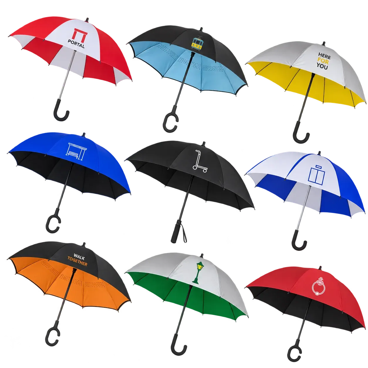 Custom Straight Umbrella Printing