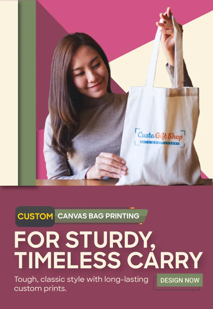 Custom Canvas Bag Printing - Fast Delivery, Best Price and No minimum Order