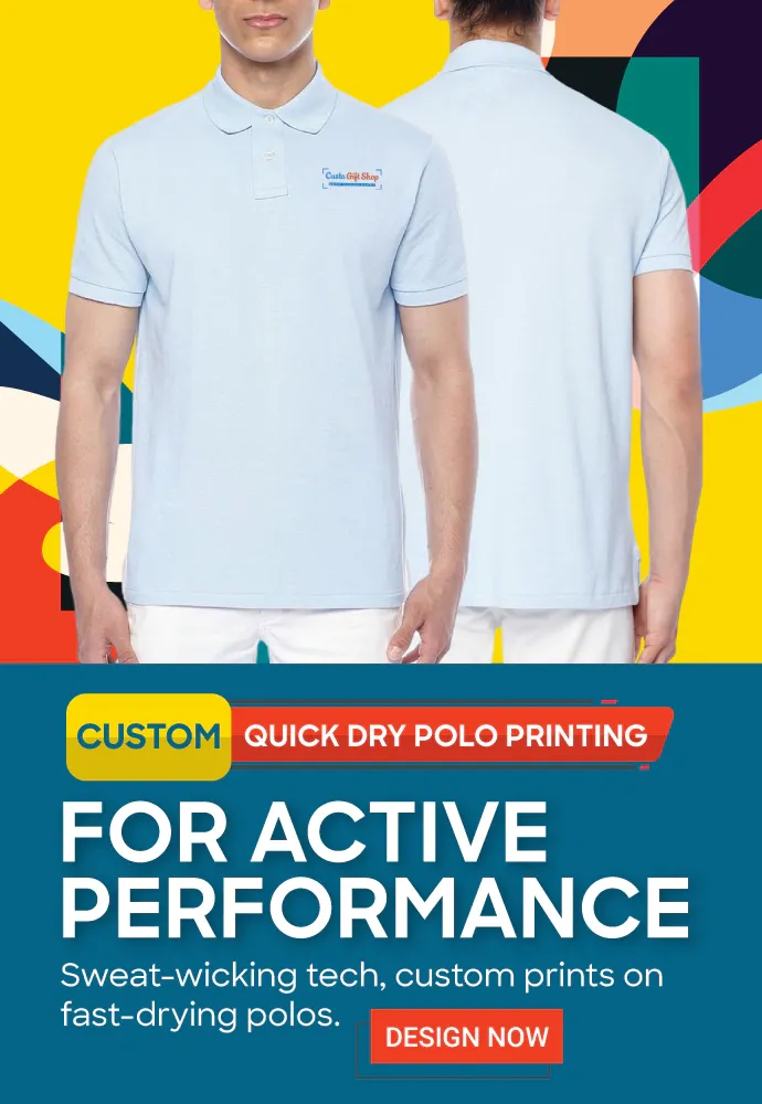 Custom Quick Dry Polo Shirt Printing - Best Price, Quick Delivery and No Minimum Order