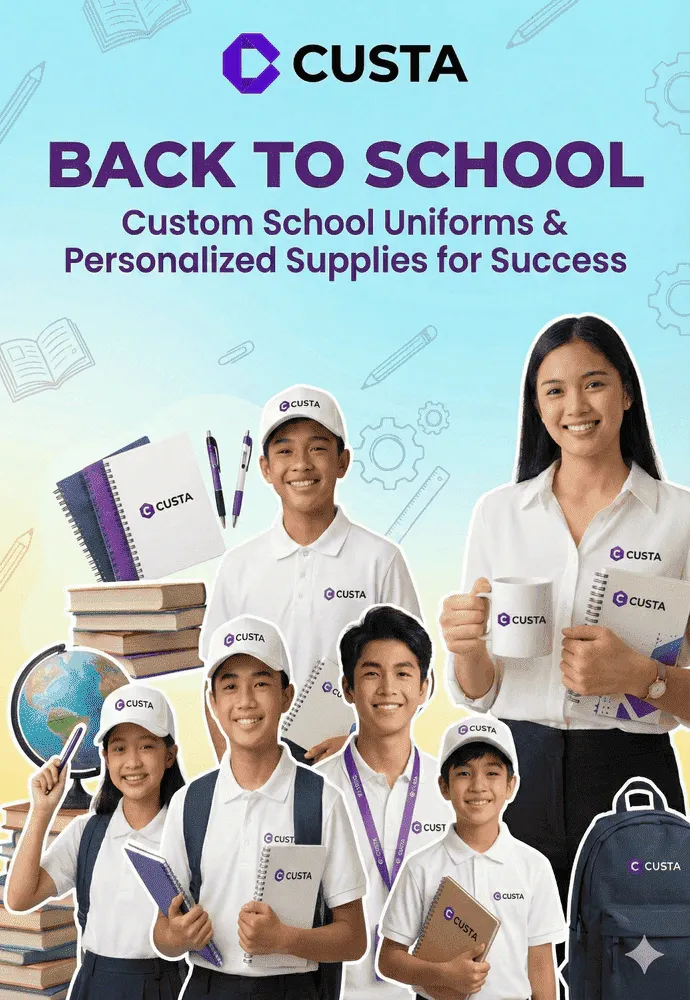 Back to School - Custom Uniform and Personalised Supplies& Stationary Printing