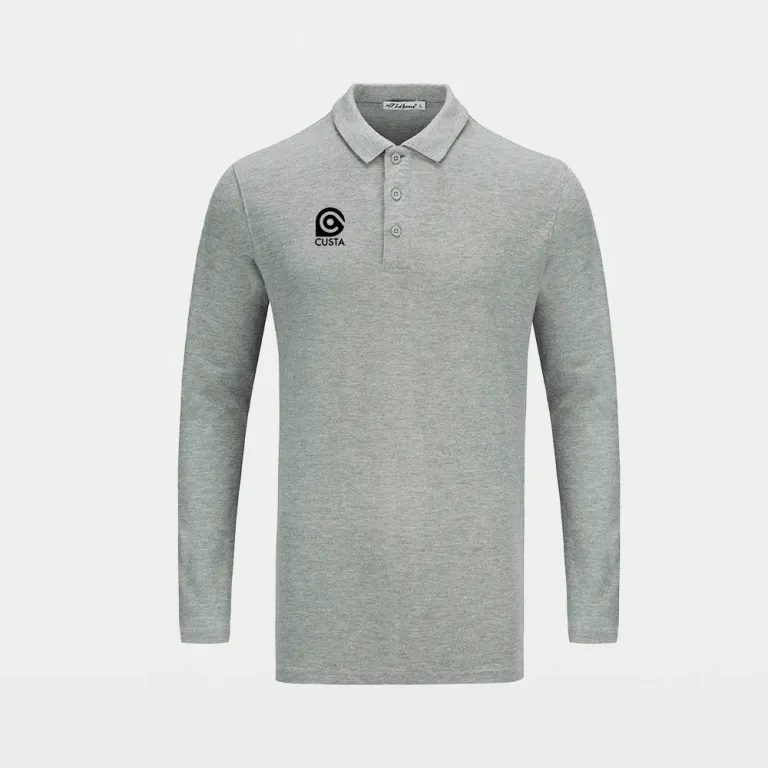 Honeycomb Long-sleeved Polo Shirts