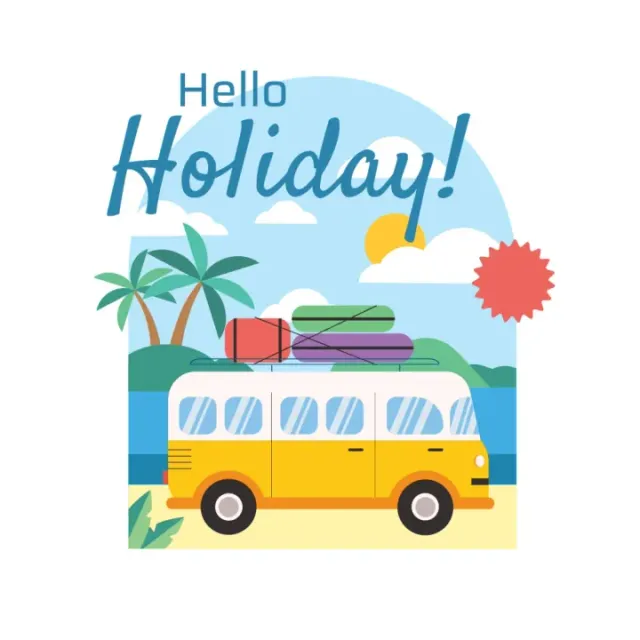 Hello Holiday travel template